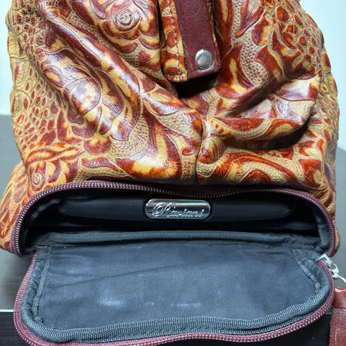 Raviani Overnight Duffle Crocodile Leather Crystal Cross Luggage Texas Mobwife Orange