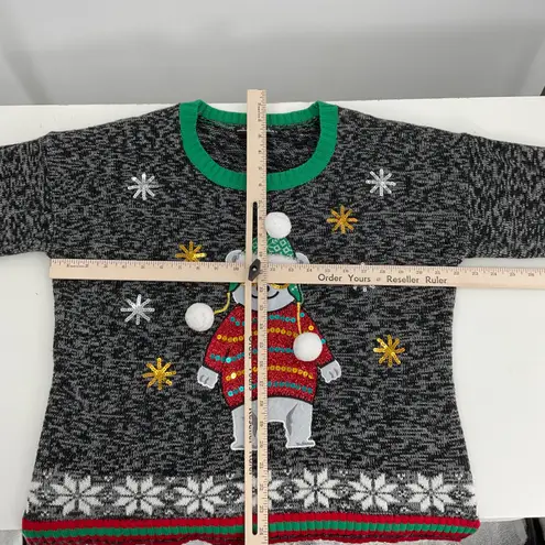United States Sweaters United States Sweater Holiday Ugly Christmas Polar Bear Sequin XL