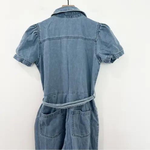 Anthropologie X Boyish The Vincent Coverall Jumpsuit Denim Tie Waist NWT Small Blue