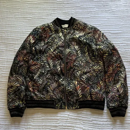 Ba&sh  Santiago Metallic Jacquard Bomber Jacket