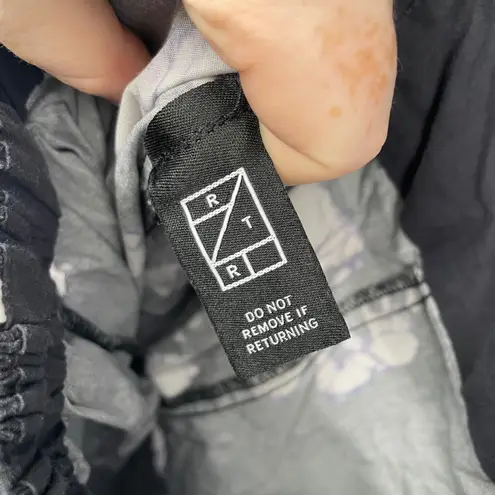 Busayo Collective Black Floral Cutout Tie Back Jumpsuit Size 2