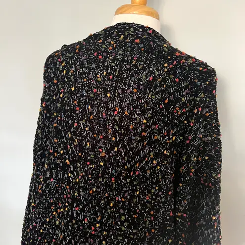 Haptics Black Colorful Pom Pom Cardigan Sweater Size 2X