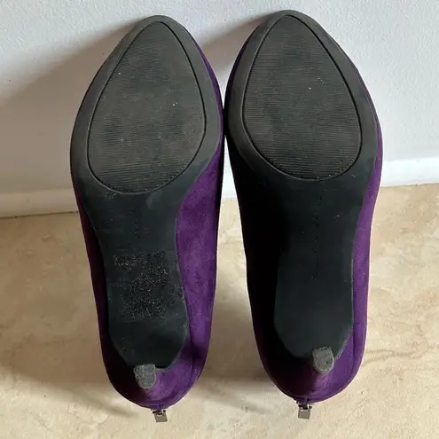 Kelly & Katie  Laylla Purple Suede High Heels Shoes Boots Booties Size 6.5