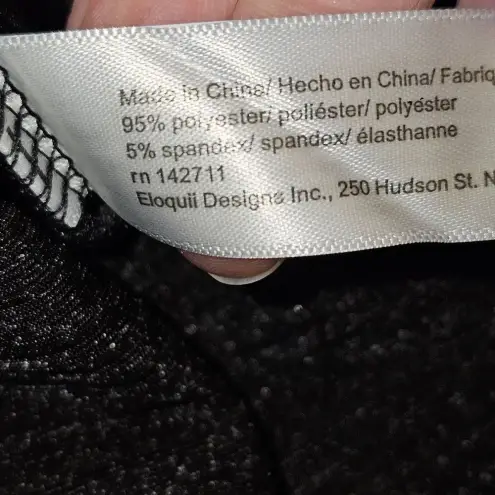 Eloquii NWT ‎ Womens Black Ribbled Mock Neck Top 14 16