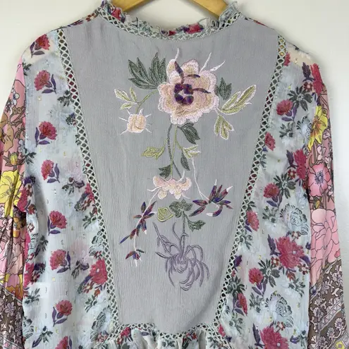 Aratta Silent Journey Blouse Boho Romantic Size S Approx Ruffle Flared Sleeves Pink