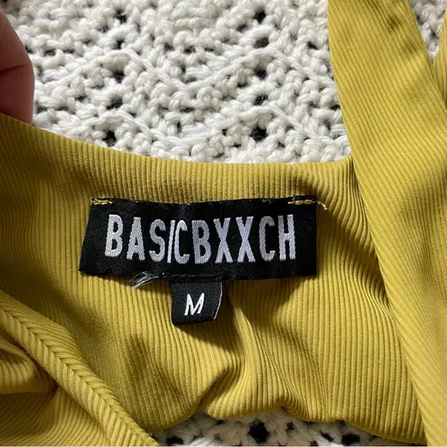 BasicBxxch Ribbed Bikini Crop Tank Top Green (Medium)