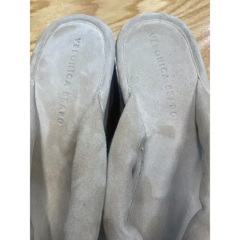 Veronica Beard Geno Cork Platform Thong Sandals Women's 7 M Gray Slip On S14