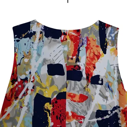 Kasper Women's 14 Sleeveless Abstract Print Lined Dressy Tank