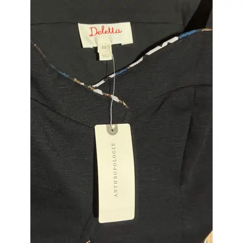 Deletta Women's Anthropologie Black Bodice w/Plaid Peplum XS