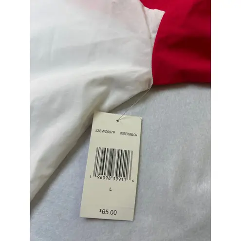 Juicy Couture New Juicy by  Wind Track Jacket Size L. Watermelon/White Cropped