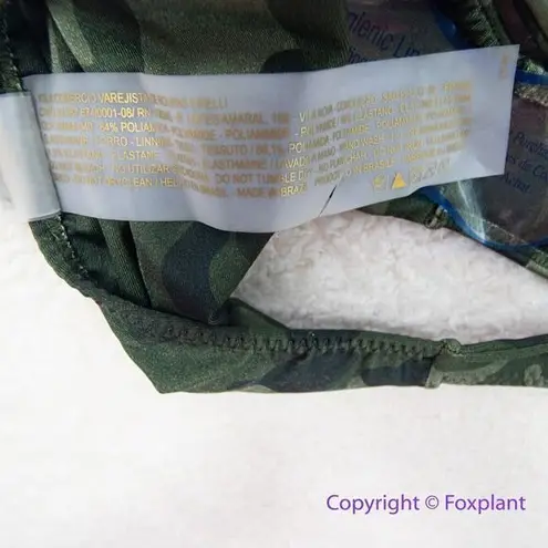 NEW Triya camo camouflage knotted detail one piece swimsuit, size XS Green