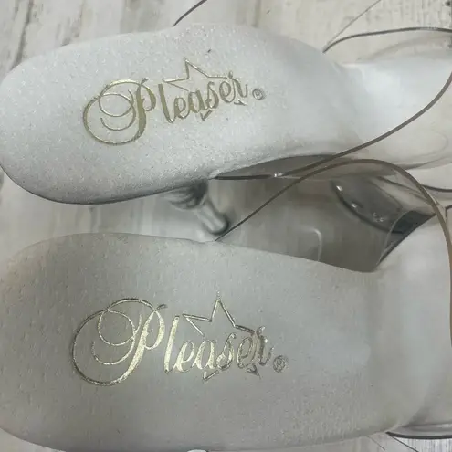 Pleaser Clear Platform Jesse Stiletto Heels size 9 Stripper Exotic Pole Dancer - Image 7