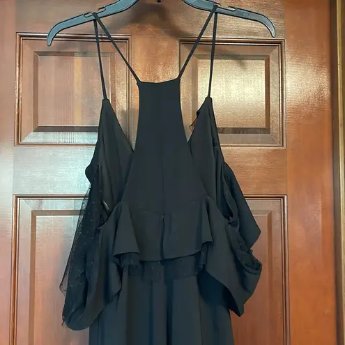 ABS Allen Schwartz A.B.S collection off the shoulder tilled trim v neck gown size 10