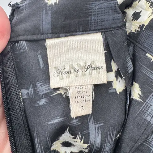 Urban Outfitters ‎ Outfitters Wide Leg High Waist Satin Pants Womens 2 Black Gray Polyester