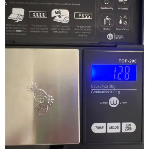 Vintage Silver Tone Pineapple Stud Earrings Openwork Pierced Swinger Estate 5/8"