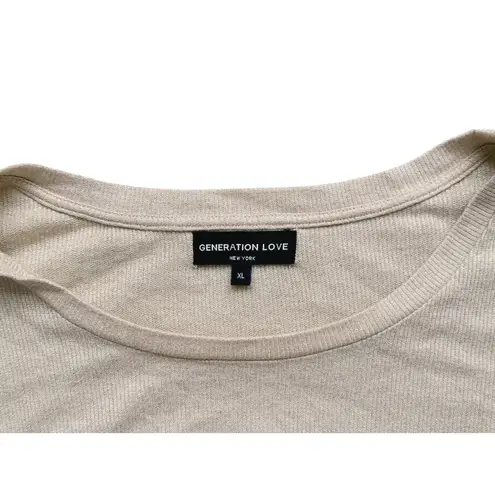 Generation Love Luxe Metallic Gold Shimmer Crop Top XL NYE Party Glam Sparkle - Image 4