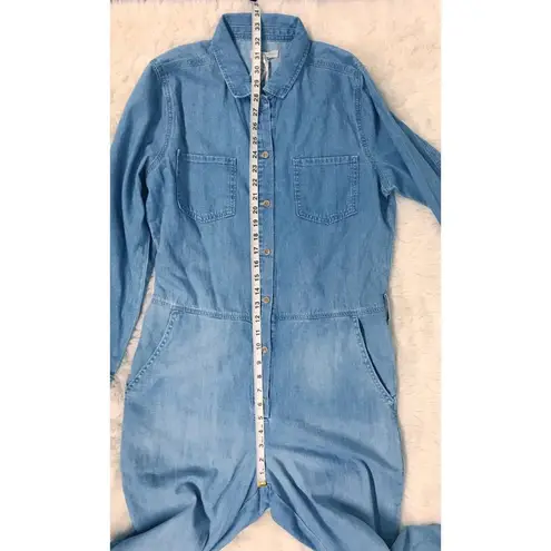 Outerknown Wyatt Long Sleeve Button Front Denim Jumpsuit Blue Size Medium New - Image 14