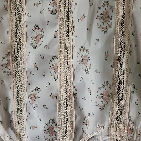 Oysho Lace and Floral Print Slip Dress