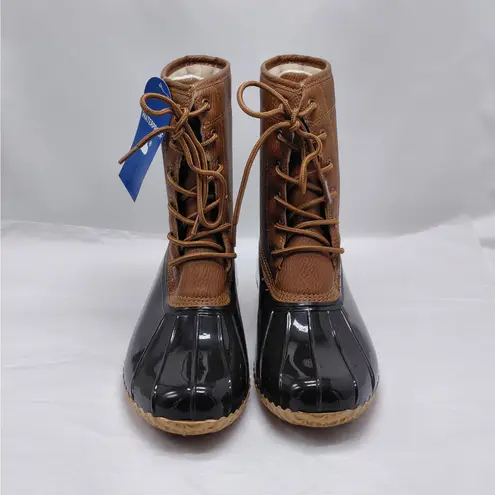 Jbu by Jambu Womens 9.5M Maplewood Waterproof Snow Duck Boots Brown Fur Winter