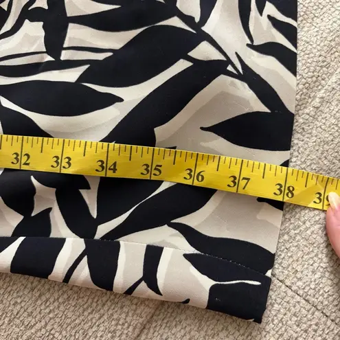 St. John Women's Leaf Print Silk Sleeveless Sheath Dress Size 10