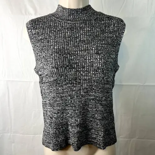 Studio I  Womens Knit Sleeveless Sweater Mock‎ Neck Ribbed Size 14