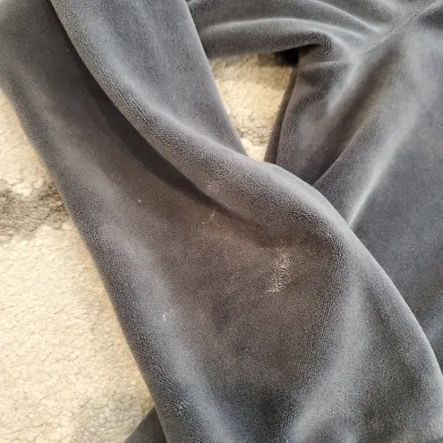 Juicy Couture Vintage Y2K  Gray Rhinestone Full Zip Velour Hoodie Size XS