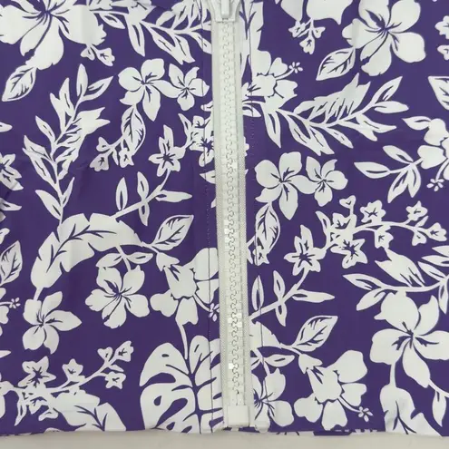 Stone Fox Swim Stone Fox Mase Tankini Swim Top In Kauai Purple White Tropical Modest Size L