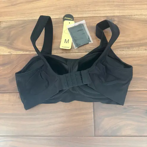 Truekind Daily Comfort Wirefree Shaper Bra Black Medium Seamless Support