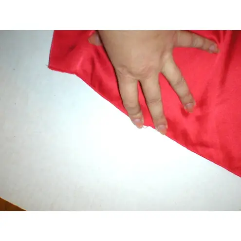 New Designer Worth New York Silk Red Chemise Night Gown 4 Womens Babydoll Adjust