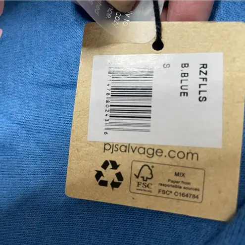 PJ Salvage Don’t Hurry Be Happy Live Life Cozy Lounge Sweatshirt Top Small NWT Blue