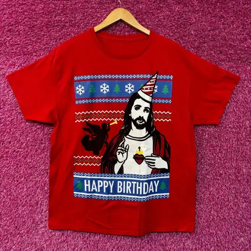 Happy Birthday Jesus Christmas Tshirt size XL
