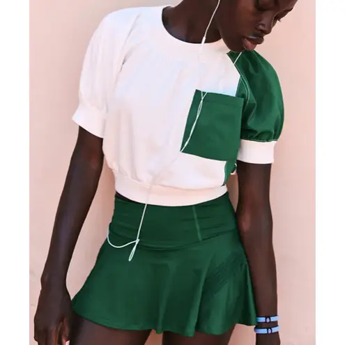 SET FP Movement On Base Tee & Pleats And Thank You Skort Skirt Green M/L Size M