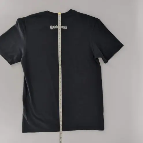 Tangerine Unisex Black with White Captain Morgan Logo Cotton T-Shirt - Size M