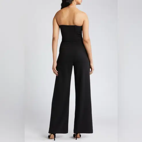 Open Edit Black Strapless Wide Leg Jumpsuit Women's Size XS