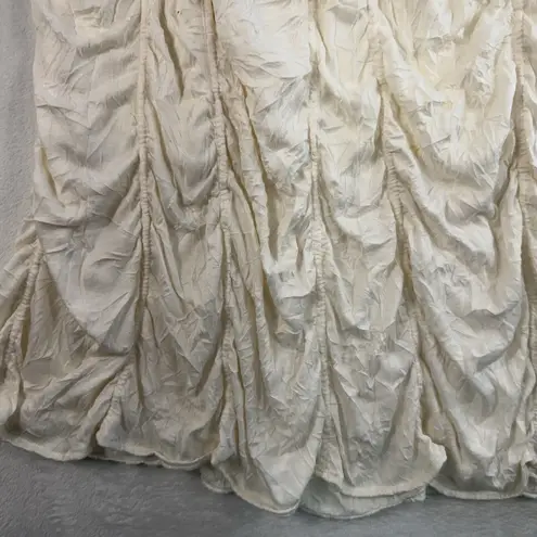 Vtg Y2K SURREALIST Sz 4 Maxi Skirt Foldover Waist Ruched Flared Cottage Boho