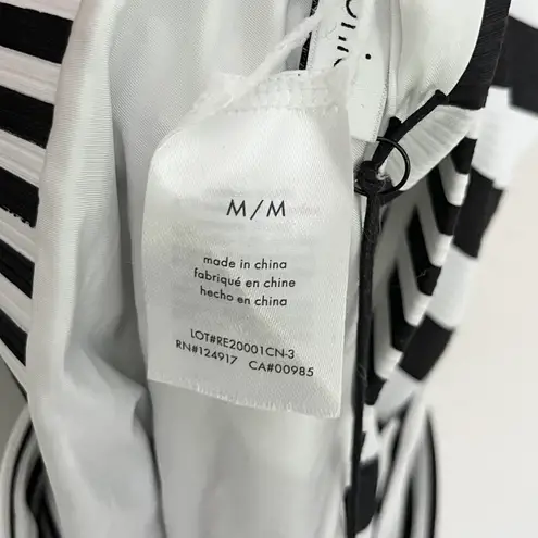 ONIA Women's Zoe Bikini Swim Top in Black and White Stripes Size Medium NWT