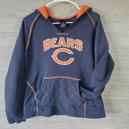 NFL Team Apparel  Chicago Bears Long Sleeve Pullover Sweatshirt Hoodie Womens L