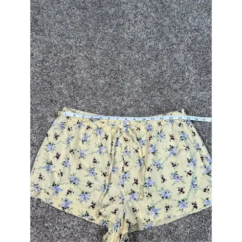 American Eagle vintage y2k  pj loungewear shorts yellow floral cotton S coquette