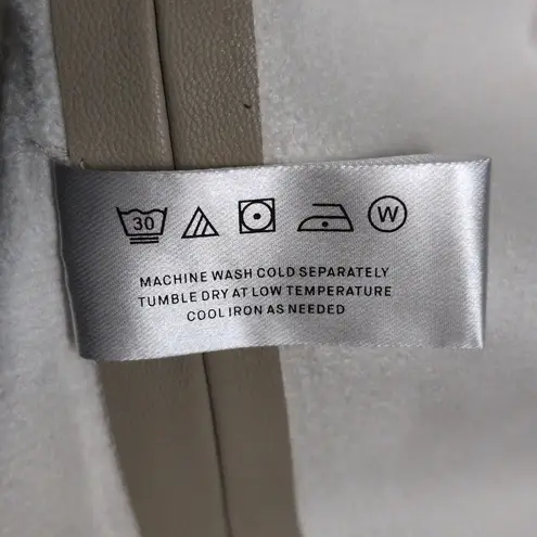 Modern Citizen Pilar Vegan Leather Tie-Front Dress Beige M New