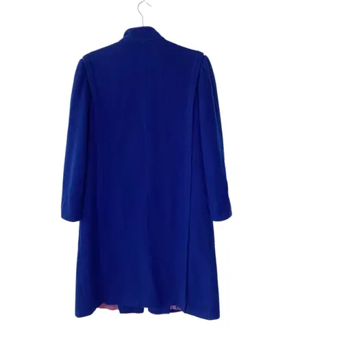 VINTAGE FORECASTER of BOSTON Wool Puff Sleeve Longline Pea Coat Blue Size L