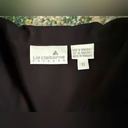 Vintage 90s Liz Claiborne semi sheer sleeveless button tank vest, size 10 Black