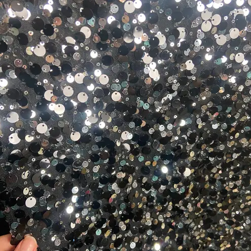 Deb Size Small Y2K Sequin Scoop Neck Tank Cami Going Out Top Black Vintage