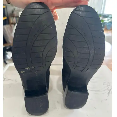 Bandolino Black Leather Carlita Classic Heeled Riding Boots, Size 11, EUC