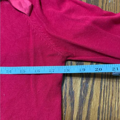 Vintage Y2K Red Knit Top With Satin Ribbon Bow & Trim Size undefined