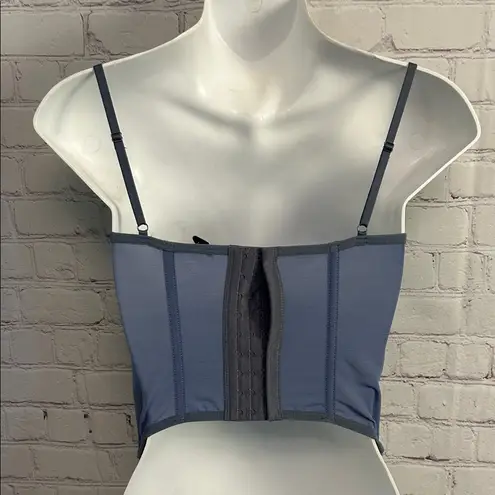 Urban Outfitters Out from Under  slate blue lace corset top size medium