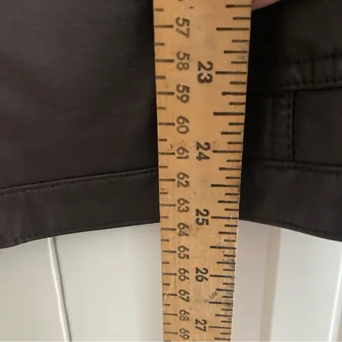 NWT OSO Casuals Vest L Faux Leather Detachable Faux Fur Collar Brown Size L