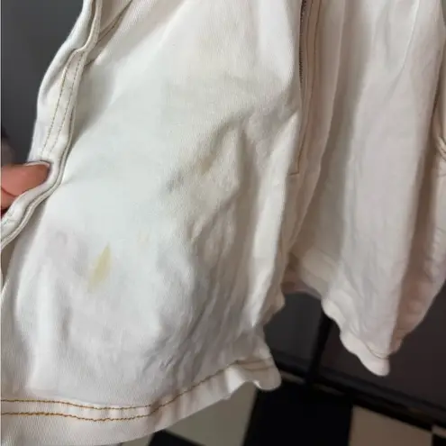 Peter Som  Collective Zipper White Denim Romper SZ 6