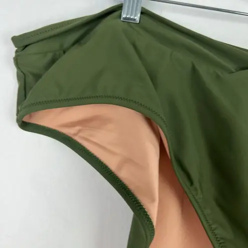 J.Crew NWT  Cross-Front Cheeky Bikini Bottom Green Plus Size 3X NEW