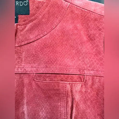 Bernardo Women's Red Suede Genuine Leather Jacket SZ-PM