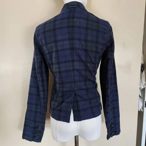 American Eagle Vintage Y2K! Navy/Black Plaid Blazer, Women's XS